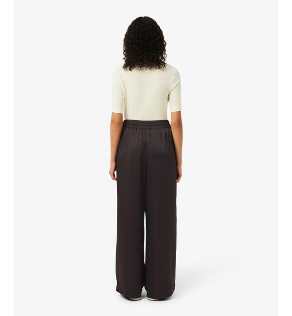 LACOSTE「オーバーサイズイージーサテンパンツ」|サルエル|