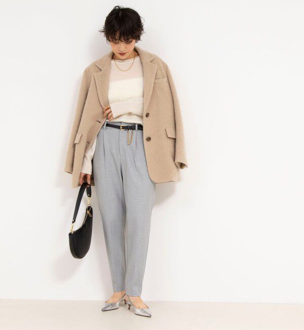 NOLLEY'S「ウォッシャブル裏起毛タックスリムパンツ」|その他|