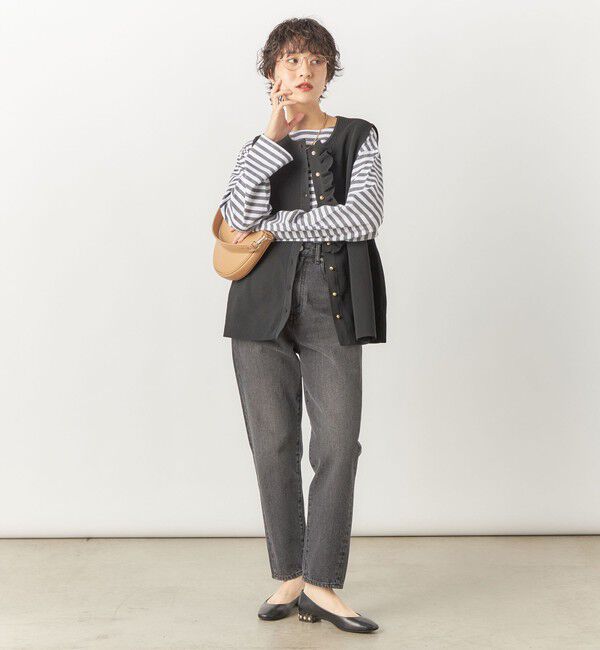 Rie Miller「【RM denim】ハイウエストスリムテーパードデニム」|デニム|