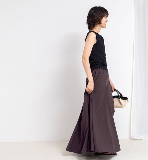 NOLLEY'S「【追加】【WEB＆一部店舗限定色あり】ウォッシャブルヴィンテージタフタマチ入りマキシスカート」|スカート|