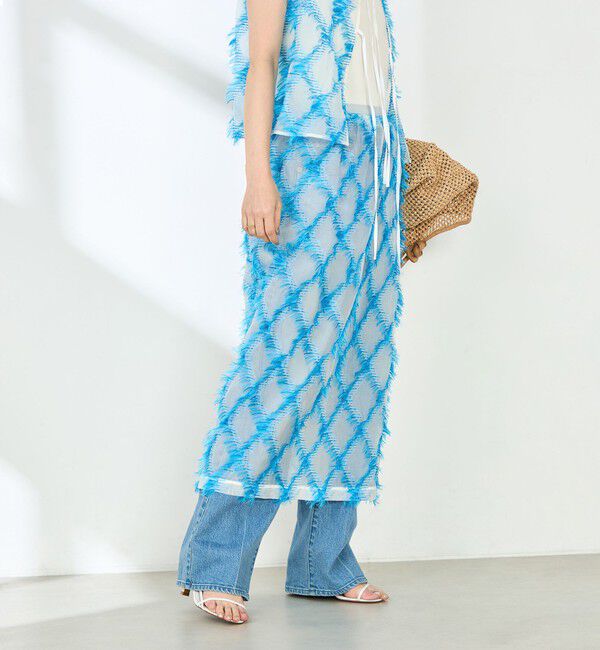 NOLLEY'S「《セットアップ対応》KIRYUバイヤスカットジャガードスカート」|スカート|