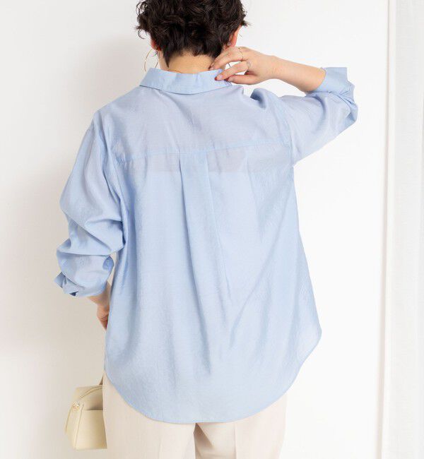 NOLLEY'S sophi「《セットアップ対応》シアーローン２WAYシャツ」|シャツ・ブラウス|
