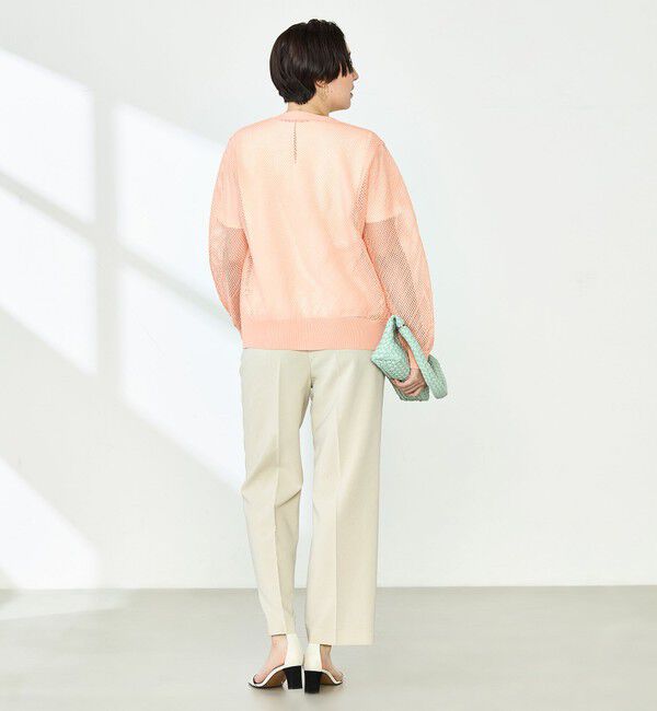 NOLLEY'S「《手洗い可能》メッシュ長袖Vネックカーディガン」|カーディガン|