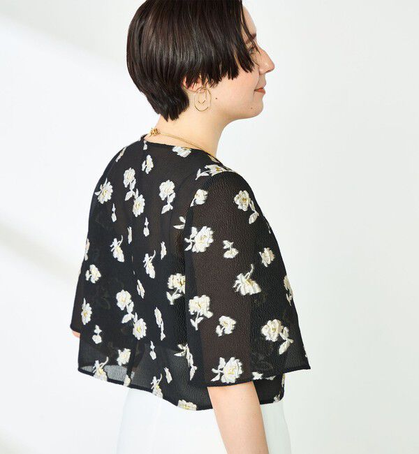 NOLLEY'S sophi「《セットアップ対応》ラメフラワージャガードブラウス」|シャツ・ブラウス|