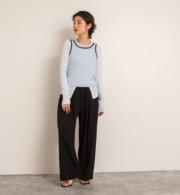 NOLLEY'S「【MAQWEL/マクウェル】リブクルーネックカーディガン」|カーディガン|