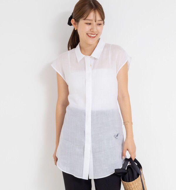 NOLLEY'S「シアーラミーオーバーサイズシャツ」|シャツ・ブラウス|