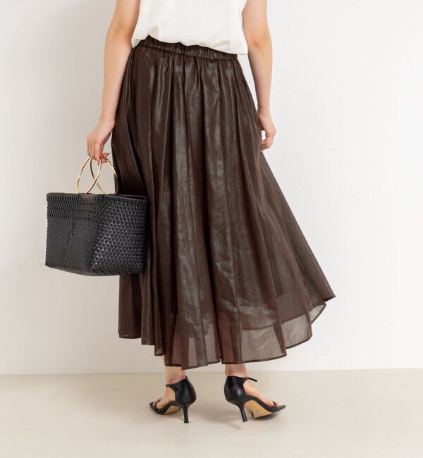 NOLLEY'S「シアーチンツタックスカート」|フレア|