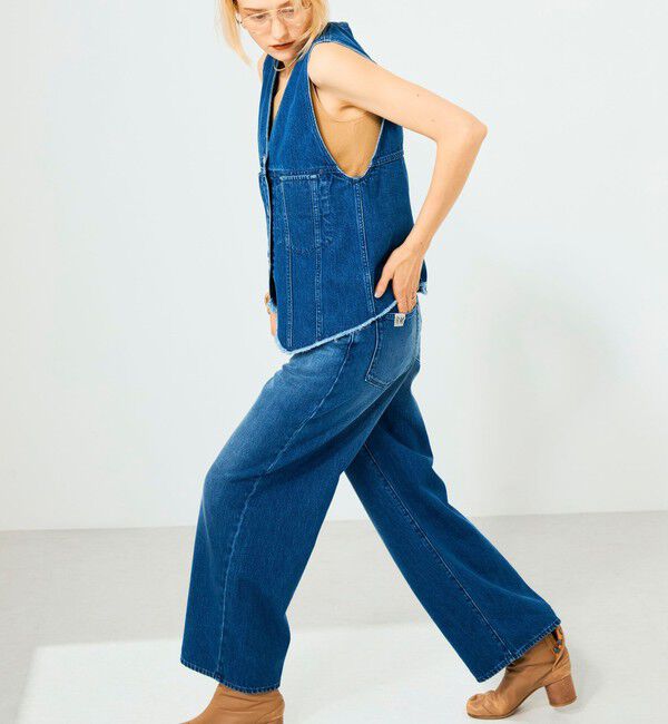 Rie Miller「【RM denim】ソフトルーズストレートデニム」|デニム|