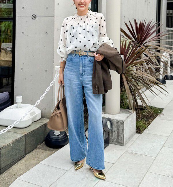 Rie Miller「【RM denim】ソフトルーズストレートデニム」|デニム|