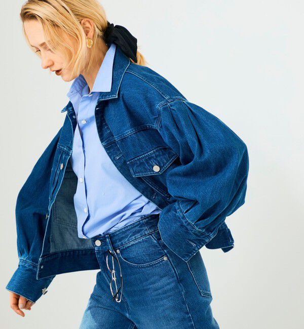 Rie Miller「【RM denim】袖ボリュームGジャン」|デニムジャケット|
