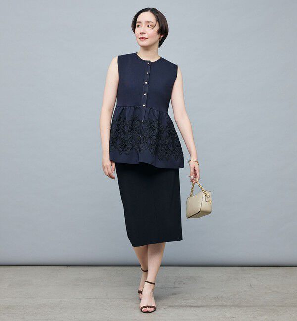 NOLLEY'S「レース付きペプラムベスト」|ベスト・ジレ|