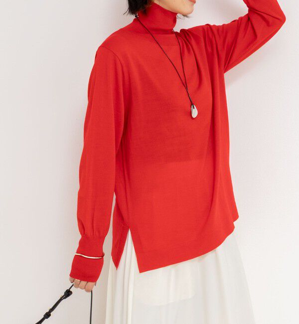 NOLLEY'S「《手洗い可能》《アンサンブル対応》18G天竺ハイネックプルオーバーニット」|ニット・セーター|