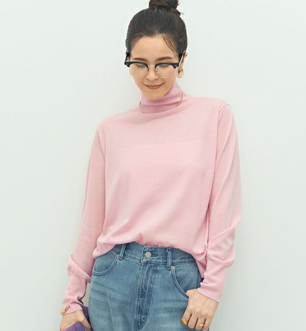 NOLLEY'S「《手洗い可能》《アンサンブル対応》18G天竺ハイネックプルオーバーニット」|ニット・セーター|