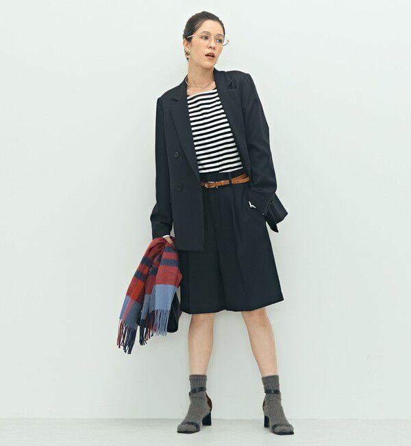 NOLLEY'S「《セットアップ対応》ウォッシャブルウール調ストレッチハーフパンツ」|その他|