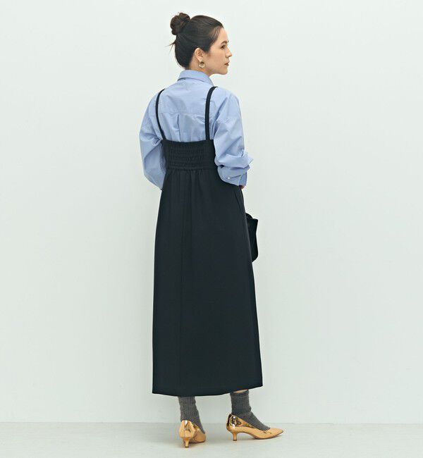 NOLLEY'S「ウォッシャブルウール調ストレッチキャミワンピース」|ワンピース|