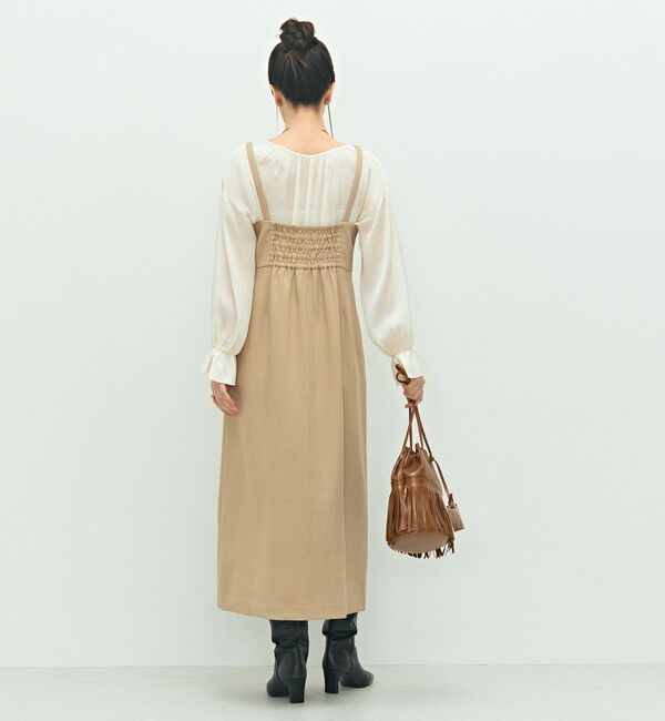 NOLLEY'S「ウォッシャブルウール調ストレッチキャミワンピース」|ワンピース|