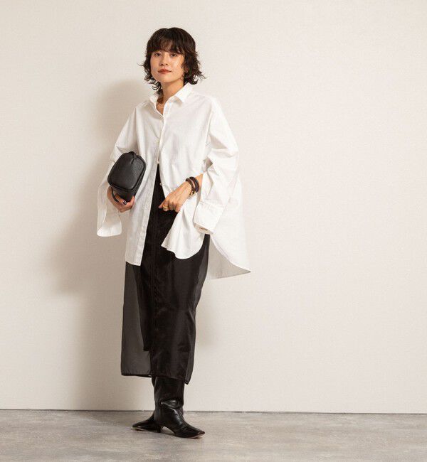 MAQWEL「【MAQWEL/マクウェル】ウォッシャブルオーガンジースカート」|タイト|