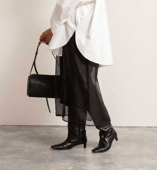 MAQWEL「【MAQWEL/マクウェル】ウォッシャブルオーガンジースカート」|タイト|