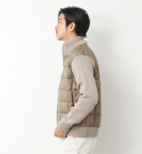 NOLLEY'S goodman「【TAION/タイオン】別注HI NECK DOWN JKT WITH SLEEVE KNIT 25AW」|ブルゾン・スタジャン|