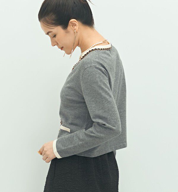 NOLLEY'S「チェーンブレードVネックカーディガン」|カーディガン|