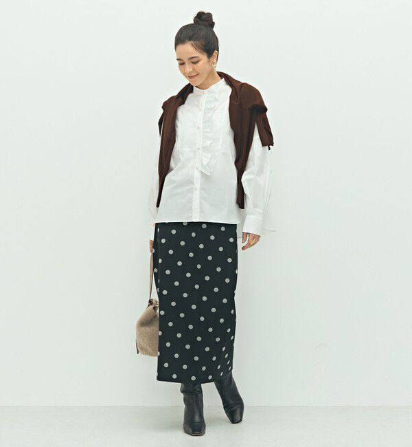 NOLLEY'S「パール釦ビブヨーク4WAYフリルブラウス」|シャツ・ブラウス|