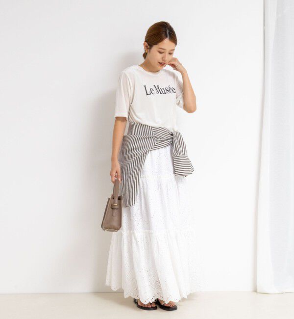 NOLLEY'S「シアートリコットベロアプリントTシャツ」|Tシャツ・カットソー|