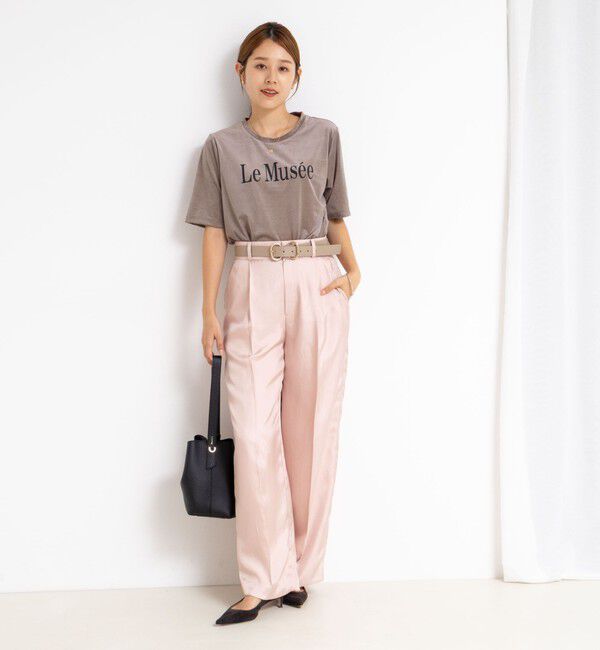 NOLLEY'S「シアートリコットベロアプリントTシャツ」|Tシャツ・カットソー|