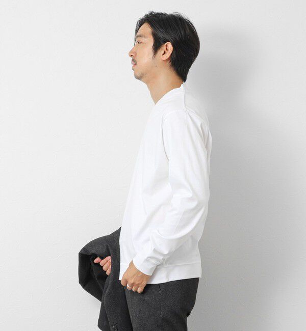 NOLLEY'S goodman「《ビジカジ対応》シルケットスムースドレスL/S V Tシャツ 25AW」|Tシャツ・カットソー|