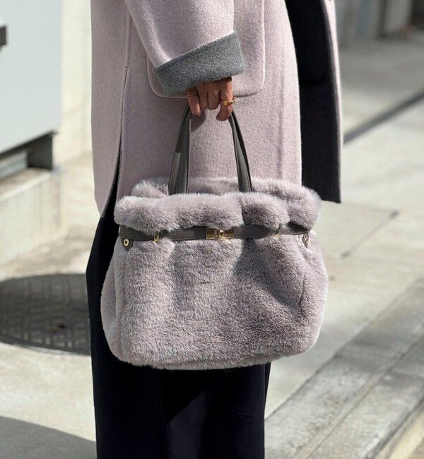 NOLLEY'S「ひねり金具付きファートートバッグ」|トートバッグ|