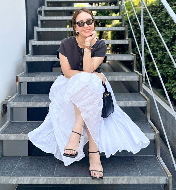 NOLLEY'S「【MARILYN MOON/マリリーンムーン】ウォッシャブルシアースターチコットンギャザースカート」|フレア|