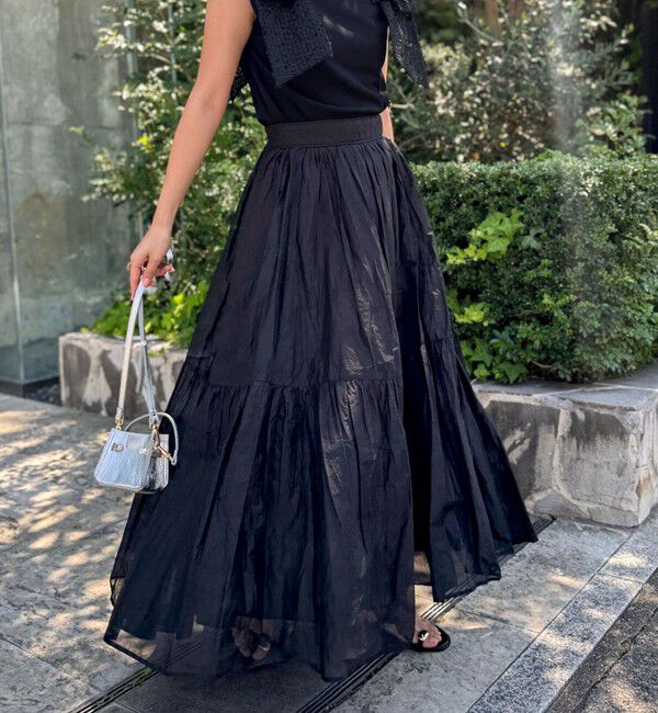 NOLLEY'S「【MARILYN MOON/マリリーンムーン】ウォッシャブルシアースターチコットンギャザースカート」|フレア|