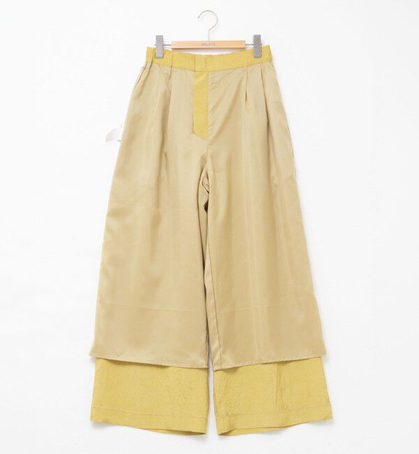 NOLLEY'S「ウォッシャブルクラッシュサテンワイドパンツ」|その他|