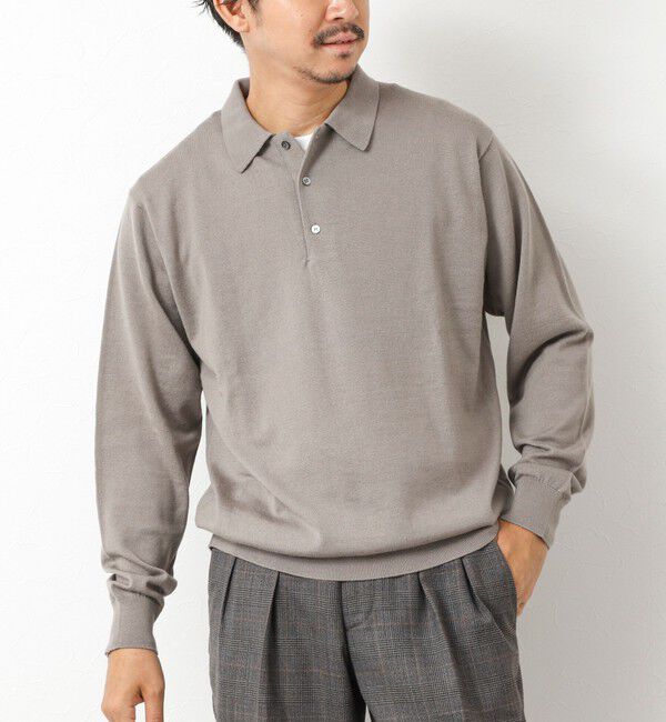 NOLLEY'S goodman「14G成型 ウォッシャブル NSN長袖ポロニット 25AW」|ニット・セーター|