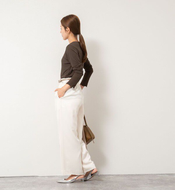 NOLLEY'S「ウォッシャブルシアーフライスロンT」|Tシャツ・カットソー|