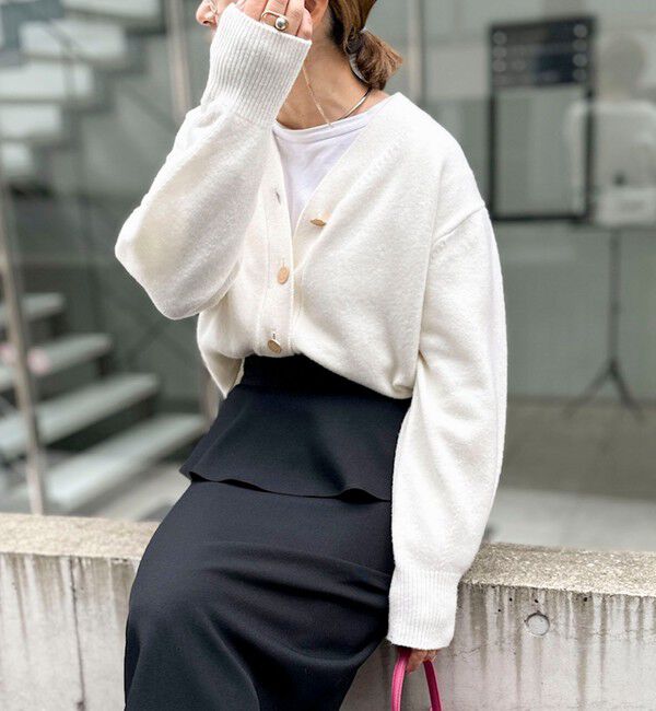 NOLLEY'S「5GノアリスVネックカーディガン」|カーディガン|オフホワイト