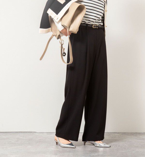 NOLLEY'S「ウォッシャブルバックサテンジョーゼットイージーパンツ」|その他|