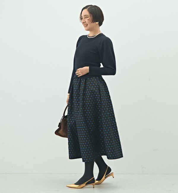 NOLLEY'S「《手洗い可能》リブパフスリーブプルオーバーニット」|ニット・セーター|