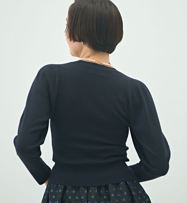 NOLLEY'S「《手洗い可能》リブパフスリーブプルオーバーニット」|ニット・セーター|