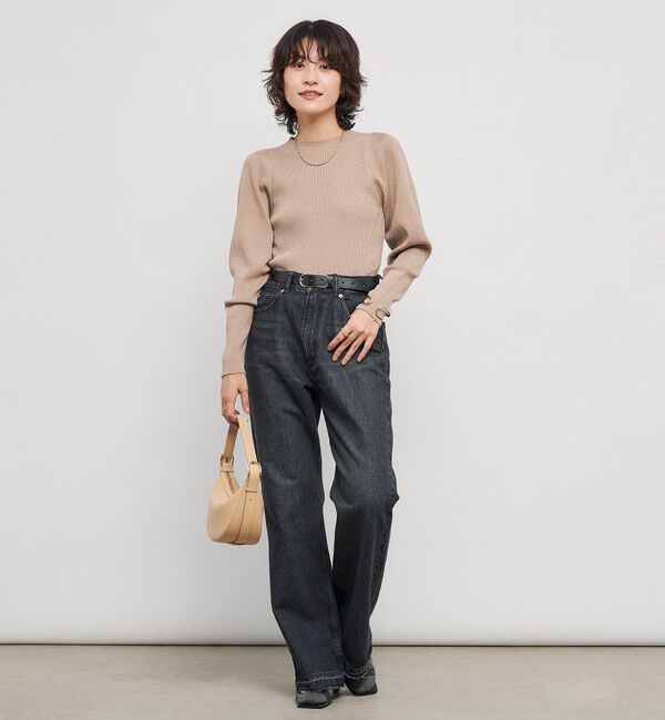 NOLLEY'S「《手洗い可能》リブパフスリーブプルオーバーニット」|ニット・セーター|