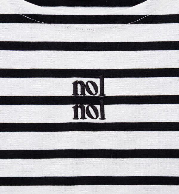 NOLLEY'S「nolnol ウォッシャブルMVSシルケットボーダーショートT」|Tシャツ・カットソー|