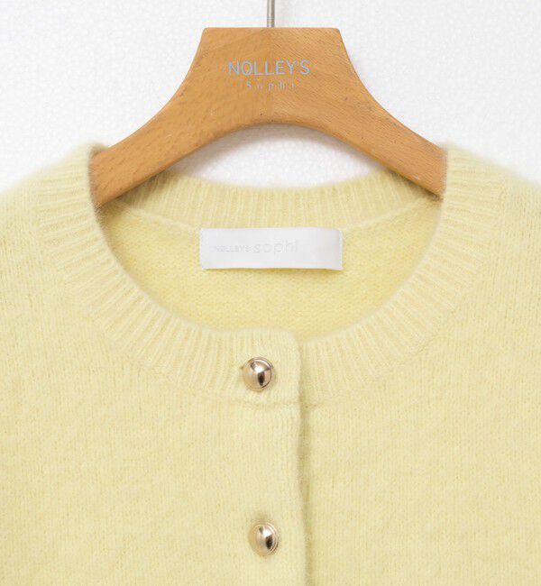 NOLLEY'S sophi「ヘアリーメタル釦クルーネックカーディガン」|カーディガン|