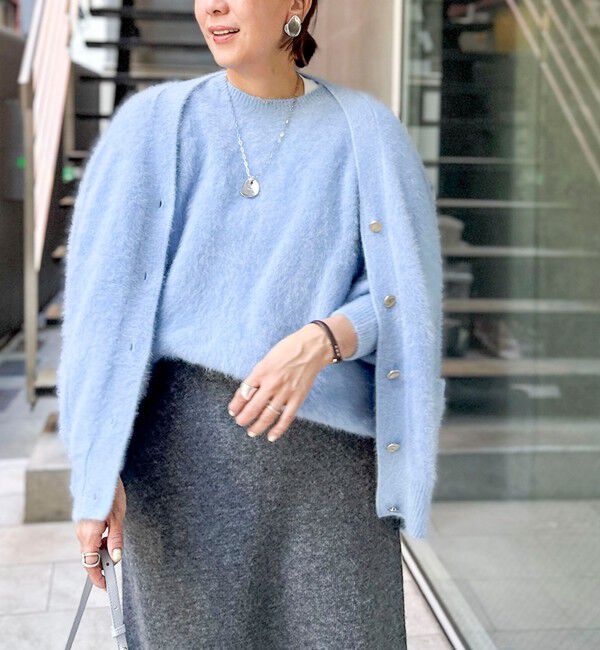 NOLLEY'S sophi「カシミヤ混ヘアリークルーネックプルオーバー」|ニット・セーター|