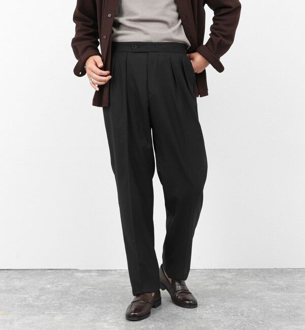 NOLLEY'S goodman「SOLOTEX ストレッチサキソニー NSN2タックスラックス 25AW」|スラックス|ブラック