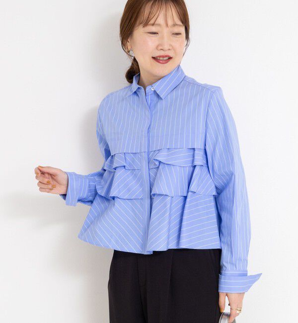 NOLLEY'S「【MARILYN MOON/マリリーンムーン】layered raffle blouse」|シャツ・ブラウス|