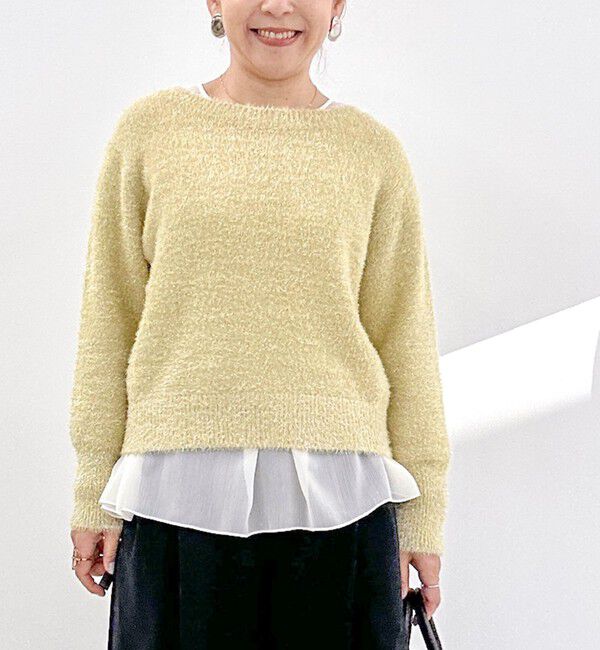 NOLLEY'S「《手洗い可能》ラメシャギープルオーバー」|ニット・セーター|
