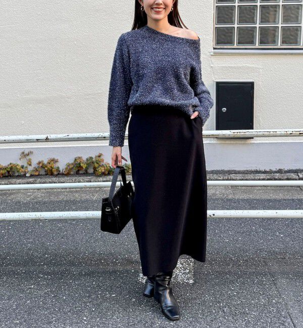 NOLLEY'S「《手洗い可能》ラメシャギープルオーバー」|ニット・セーター|