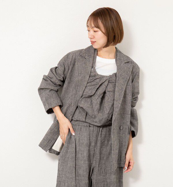 NOLLEY'S「【enrica/エンリカ】グレンチェックオーバーサイズジャケット」|テーラードジャケット|