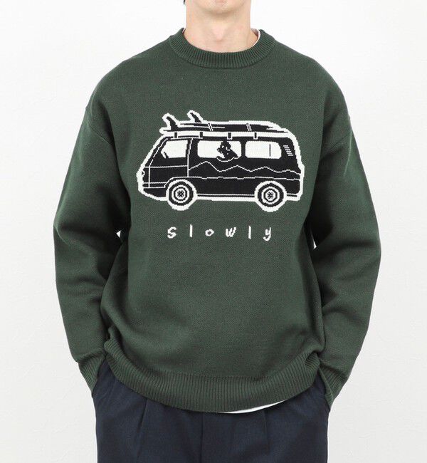 NOLLEY'S goodman「【STONEWOLD】WAGON ウォッシャブル CN 25AW」|ニット・セーター|オリーブ