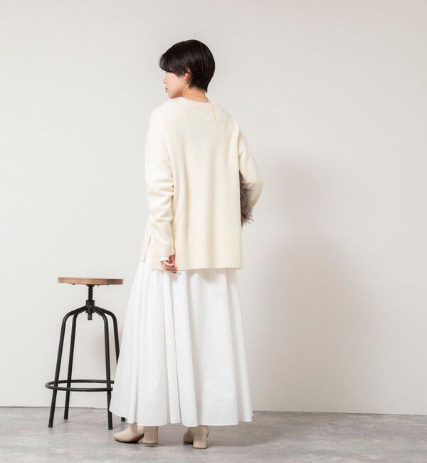 NOLLEY'S「ウールナイロンロング丈プルオーバー」|ニット・セーター|