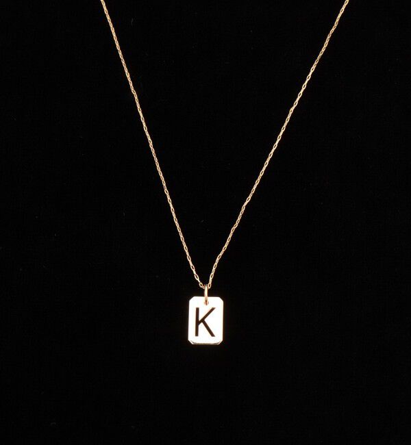 grace grace「【grace grace/グラスグラス】10KイニシャルプレートNL-K」|ネックレス|ゴールド